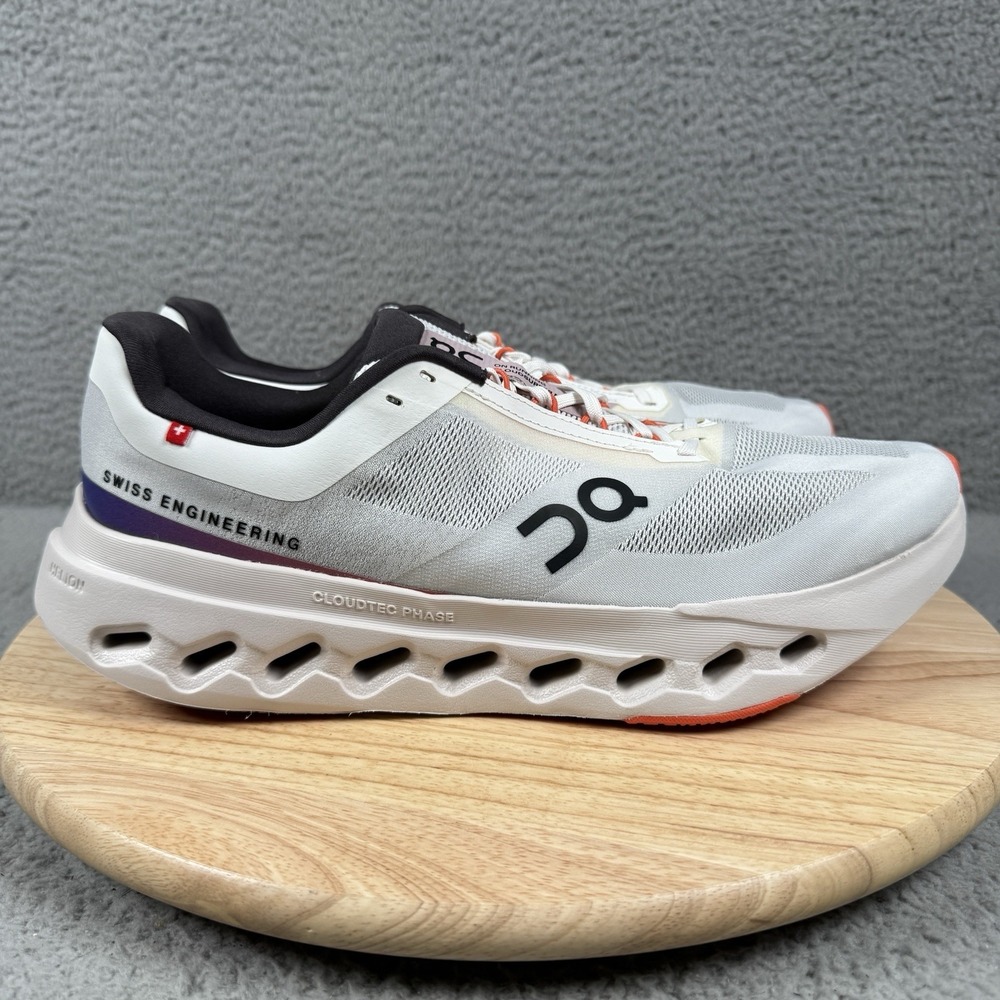 On Cloudsurfer Next Mens Size 11.5 White Flame Road Running Shoes Sneakers